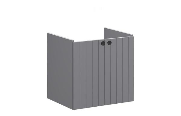 VitrA Root Groove 60cm 2 Door Wall Hung Washbasin Unit - Matt Grey